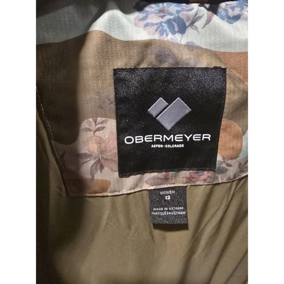 Obermeyer Tuscany Vintage Camo Floral Coat Jacket Womens 12 Large New - Picture 9 of 13